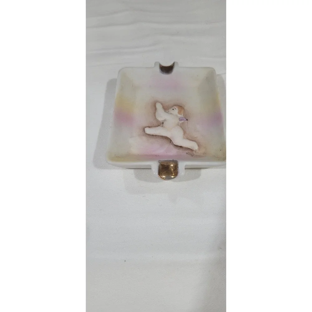 Hal-Sey Fifth Porcelain Ashtray Cigarette Tobacco VINTAGE Cherub Angel